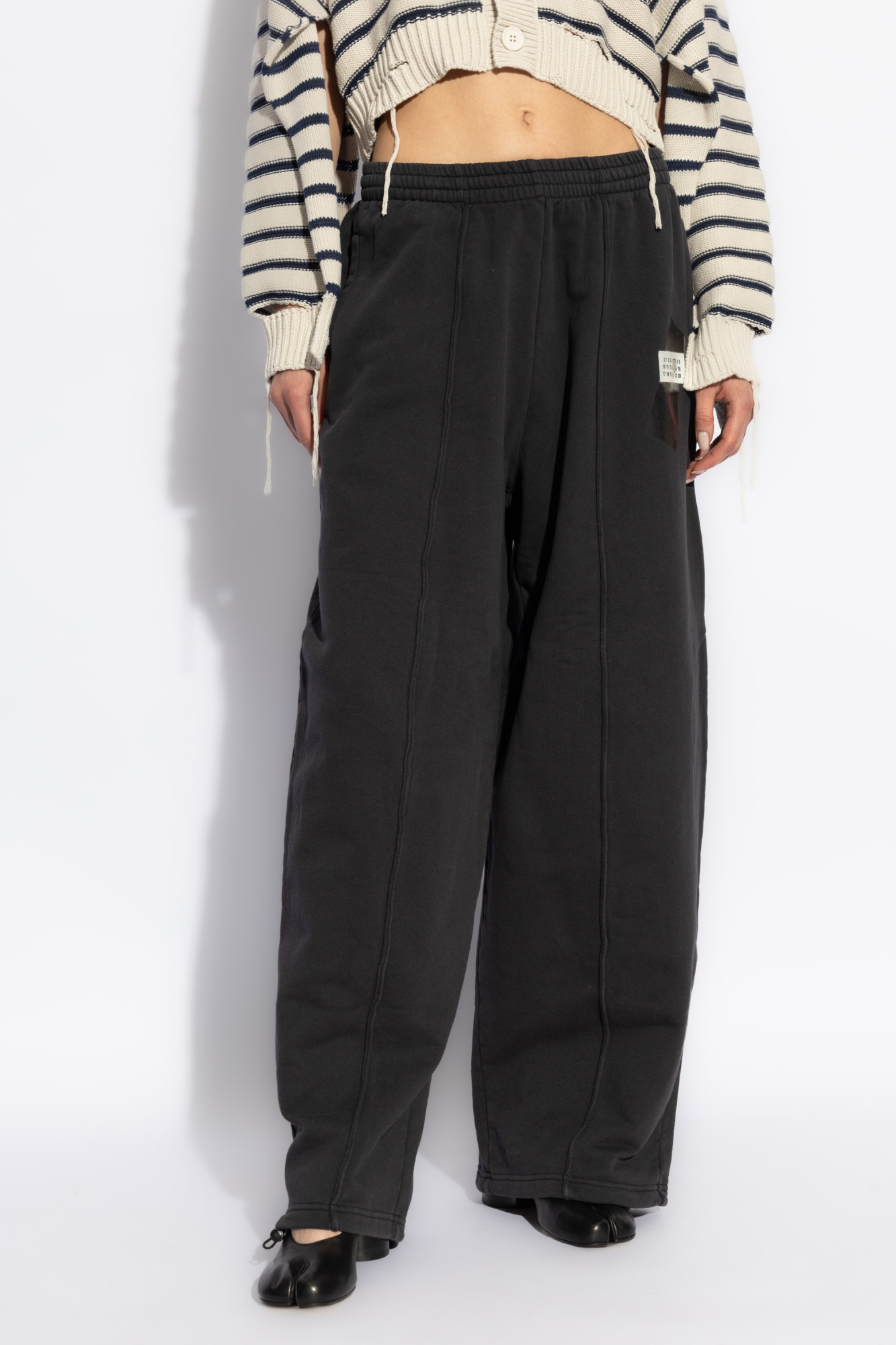 Black Track pants with stitching on the legs MM6 Maison Margiela Vitkac France